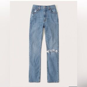 Abercrombie & Fitch Ultra High Rise 90s Slim Straight Jean
